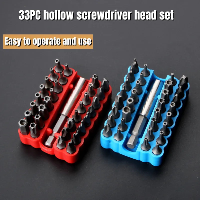33pcs Hollow Electric Screwdriver Bit Combination Set