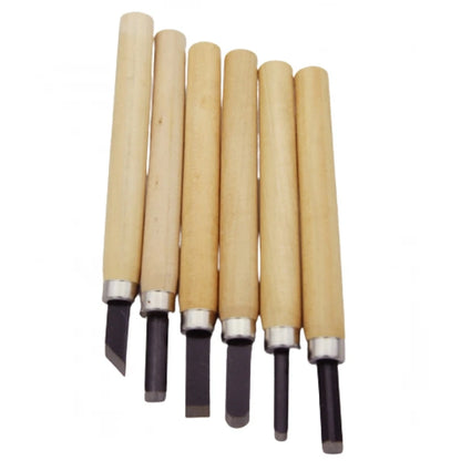 6pcs Professional Manganese Steel Wood Carving Chisel Woodworking  Hand Tools Set