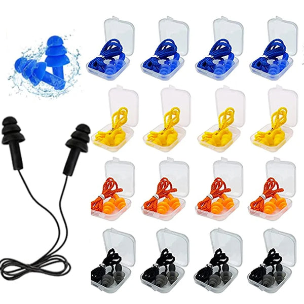 Silicone Corded Ear Plug Protector Anti Lost
