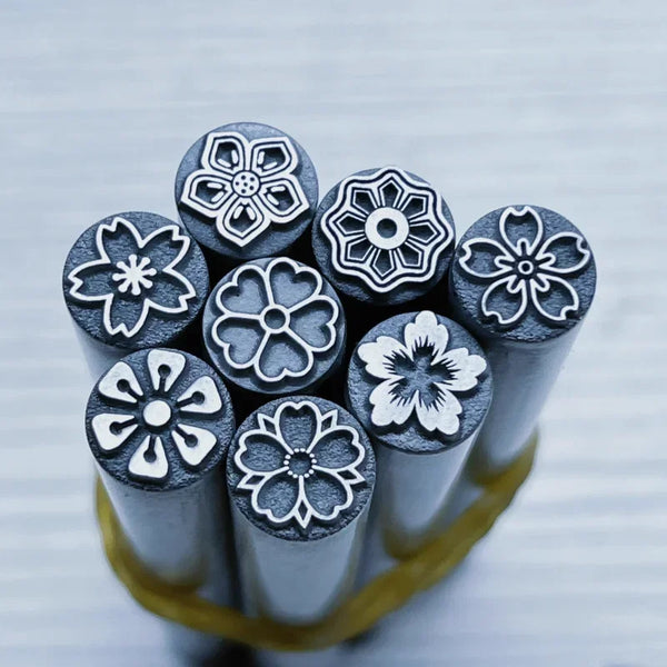 7mm Flower Design Metal Stamps Jewelry Making Punch Steel Stamping Tool