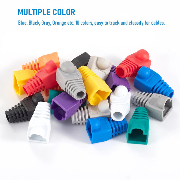 Mixed Color CAT5E CAT6 RJ45 Ethernet Network Cable Strain Relief Boots