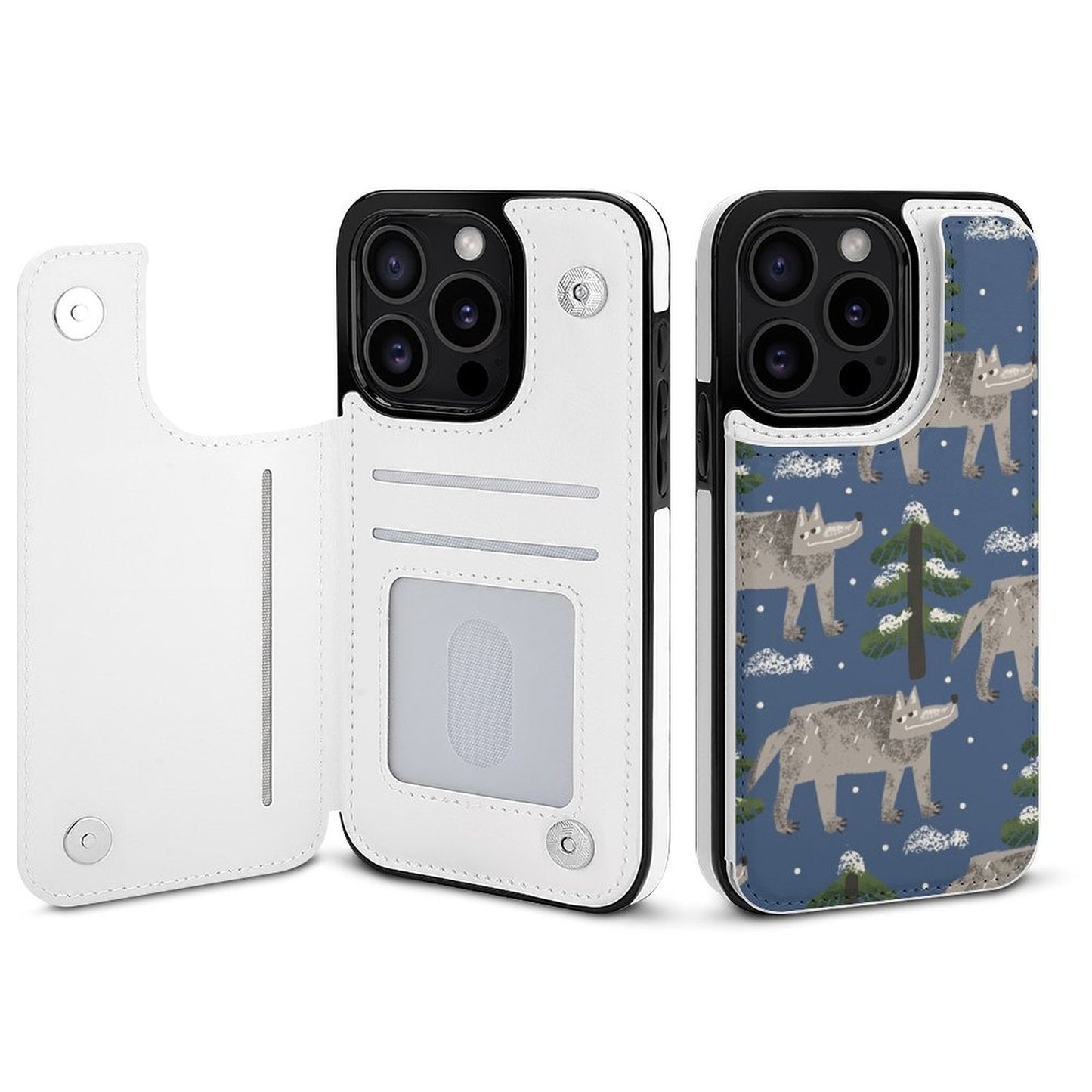 Wolf brothers in the snow Mobile Phone Case for Apple IPhone 15